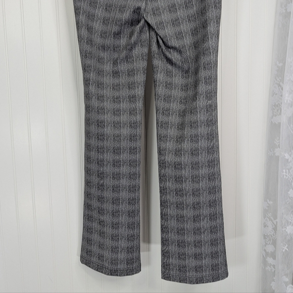 SOHO Plaid Ponte Knit Stretch Flare Pants NWT Sz M - Picture 10 of 12